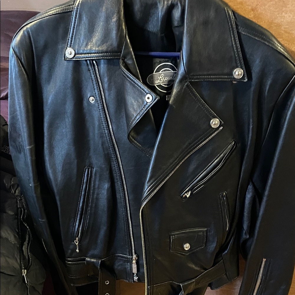 Black Leather Moto Jacket